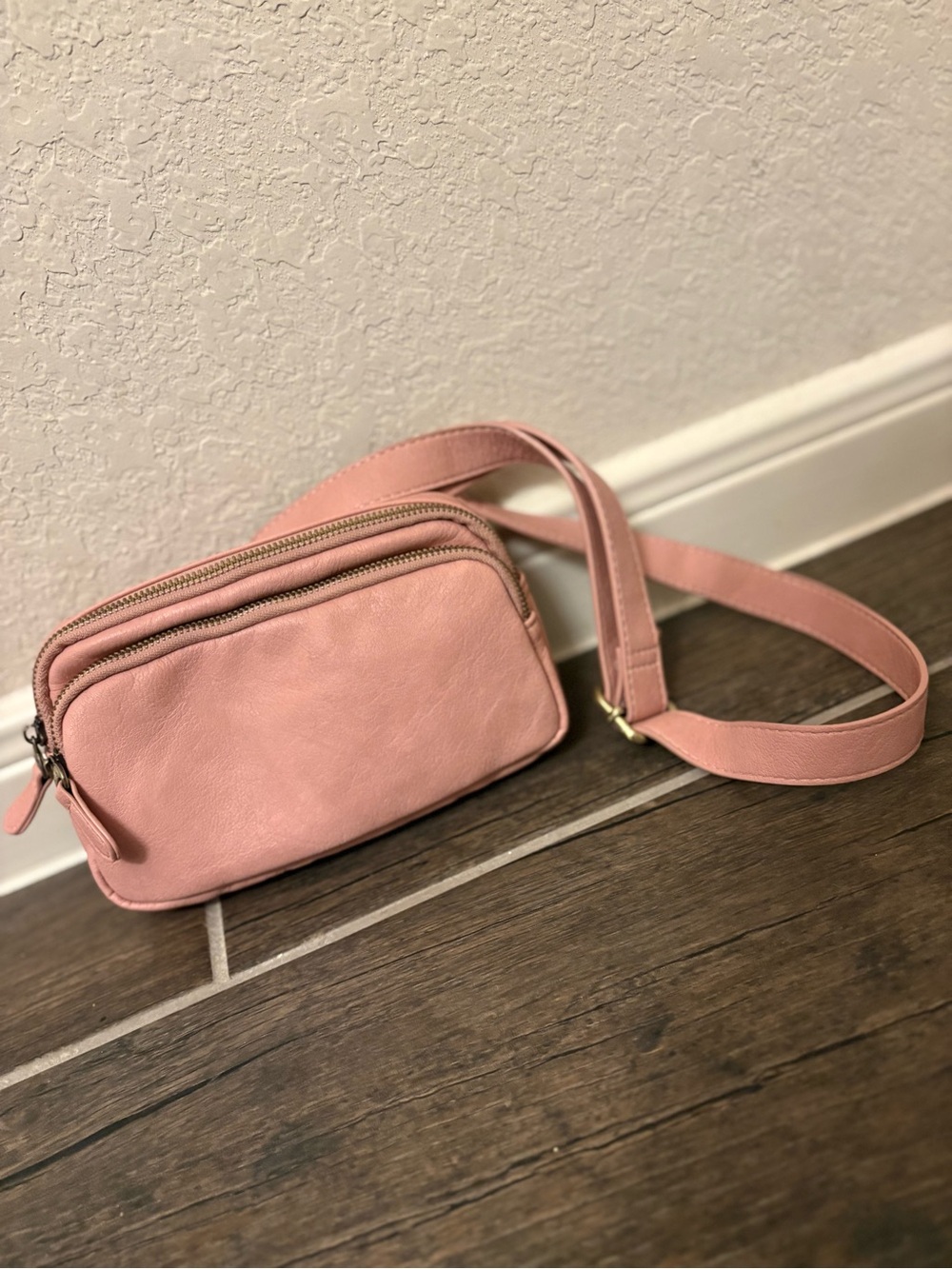 Joy Susan Pink Leather Bum Bag